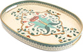 Oval Plastic Serving Tray with Handles, Elegant Decorative Tray by Omuriko
