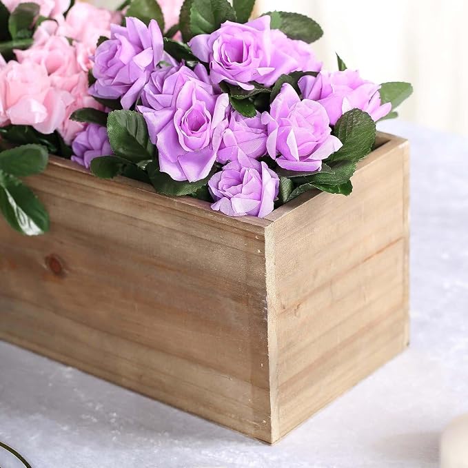 Efavormart 30"x6" Natural Wood Planter Box - Image 8