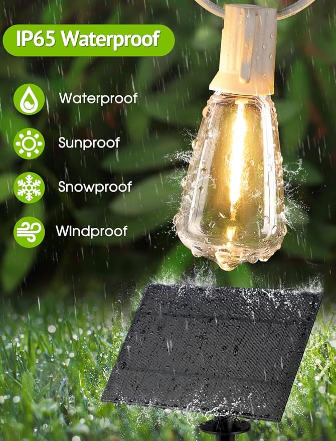 48FT Solar Outdoor String Lights - Image 2