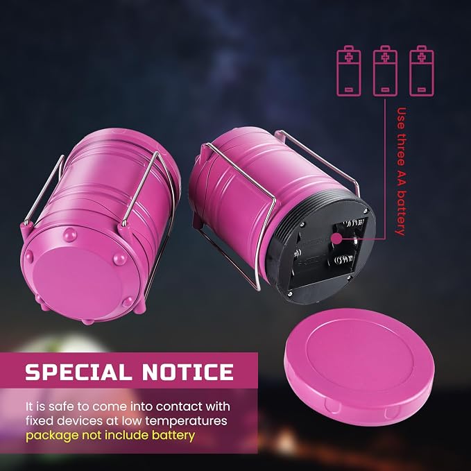 Lichamp LED Camping Lantern, 4 Pack Battery Powered Flashlight - Image 6