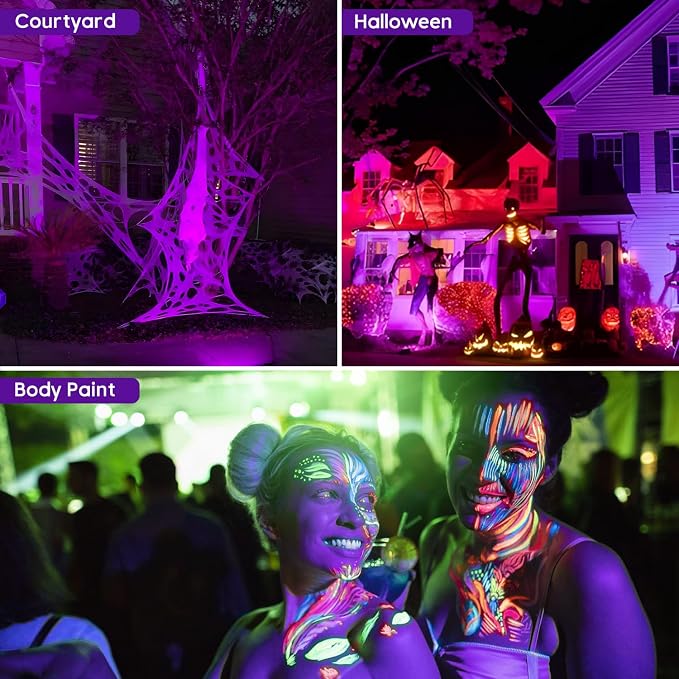 Black Light Outdoor, 3W Halloween Blacklight Spotlight IP67 Waterproof - Image 9