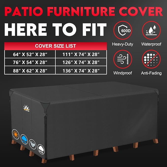 Zettum Patio Furniture Cover Rectangle - Image 3