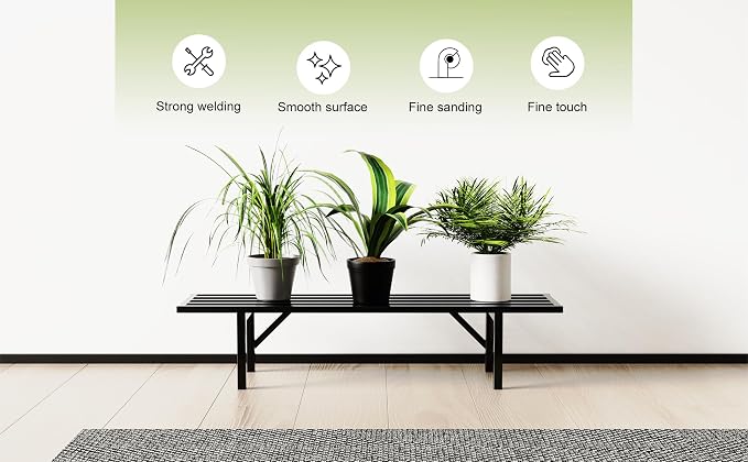 Zhongma One Tier Metal Plant Stand Heavy Duty Plant Holder - Image 3