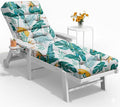 All Weather Chaise Lounge Cushions Outdoor 74.4 x 22 x 4 Inches Lounge Chair by Tycdiose