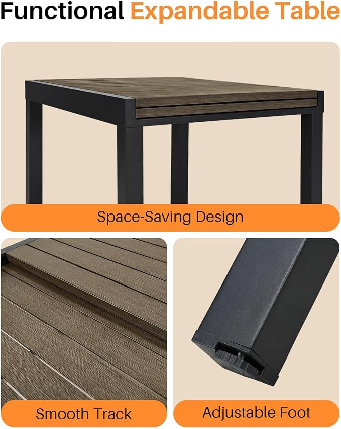 Extendable Outdoor Dining Table - Image 9