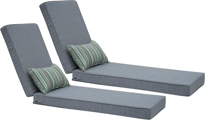 Outdoor Chaise Lounge Cushions, Olefin Lounge Cushion, Rainproof Color by Unknown