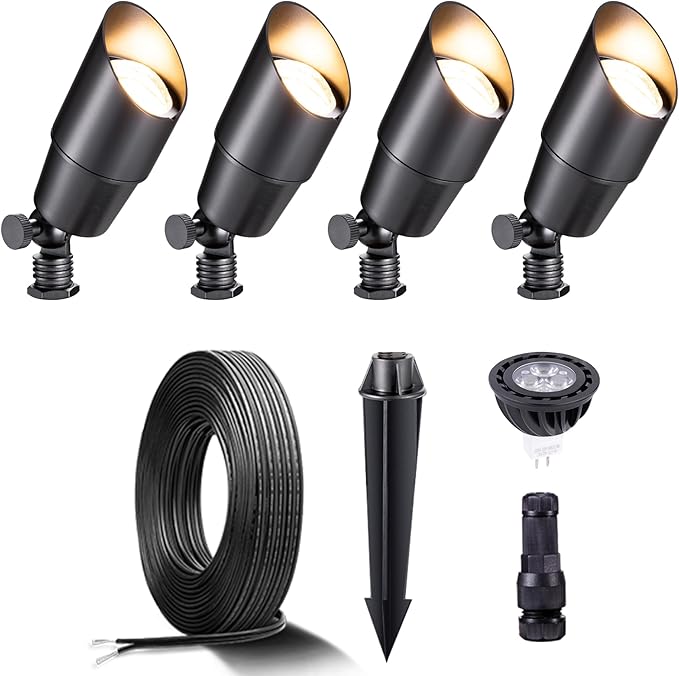Gardenreet Black Brass Landscape Lighting Kit by Gardenreet