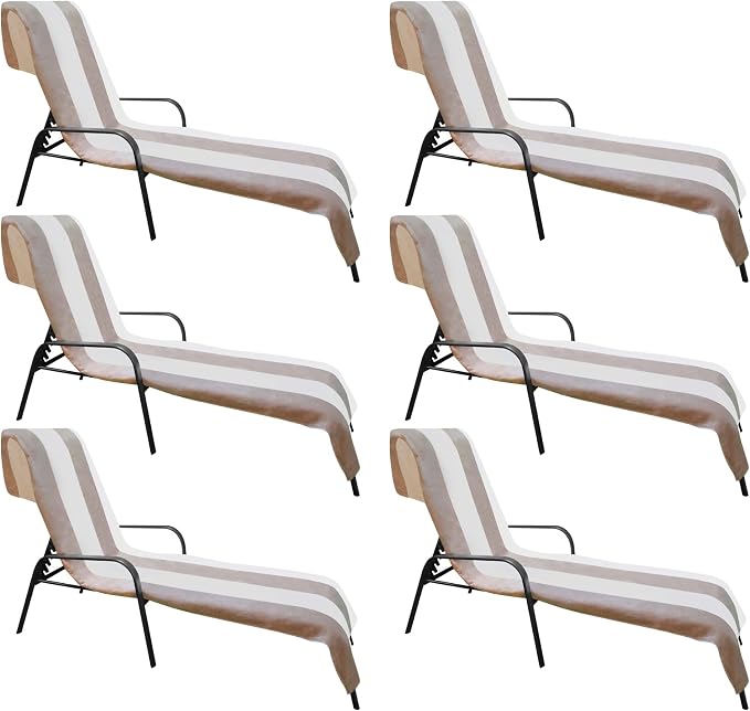 Superior Cabana Cotton Lounge Chair Cover, Outdoor Towel/Chaise Furniture Covers by SUPERIOR