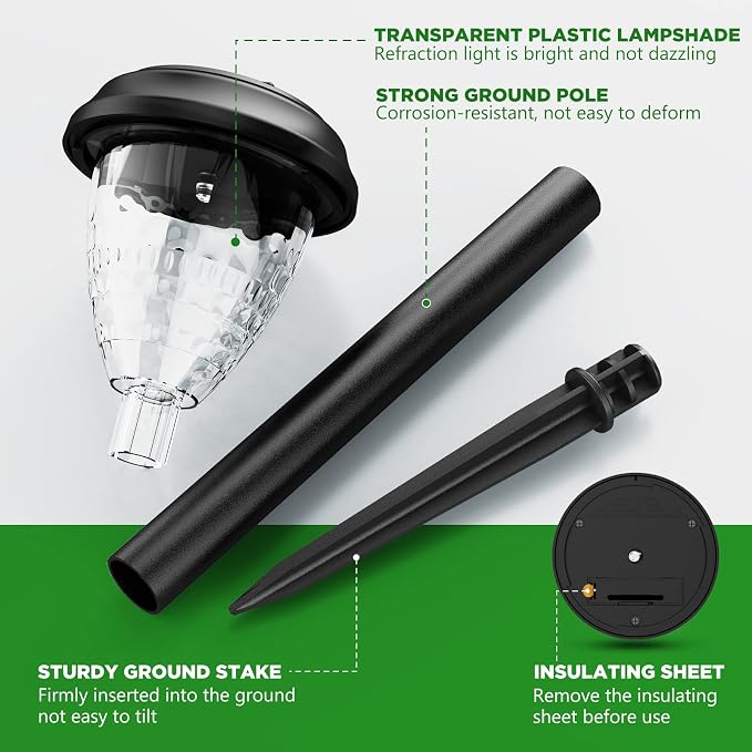 Super Bright Solar Lights Outdoor Waterproof-10 Pack, Dusk to Dawn Up to 12 Hrs - Image 8