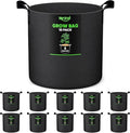 Grow Bags for Potato 5-Gallon: 10 Pack Black 350G Heavy Duty Thickened Fabric by RVZHI