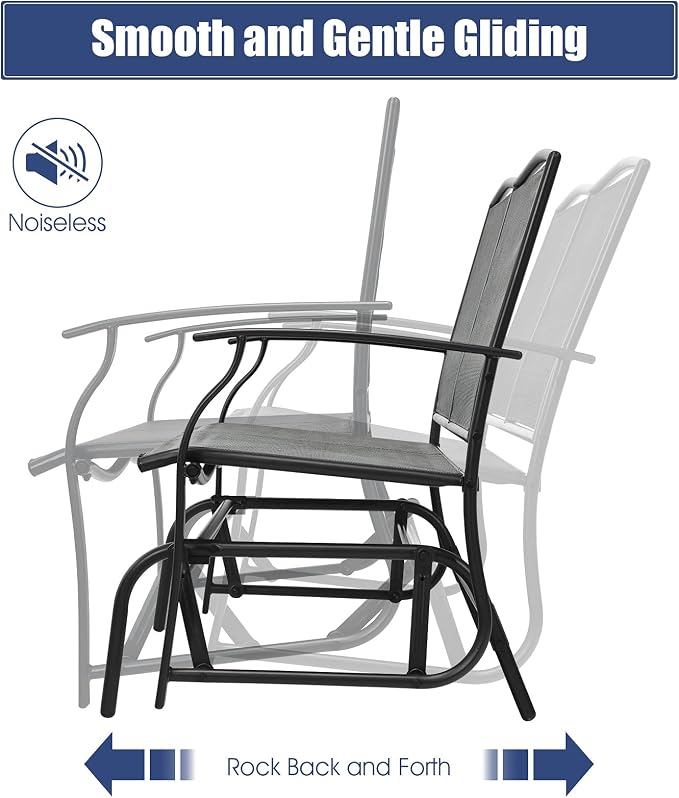 Giantex Patio Glider Benches for Outside, Swing Glider Chair - Image 5