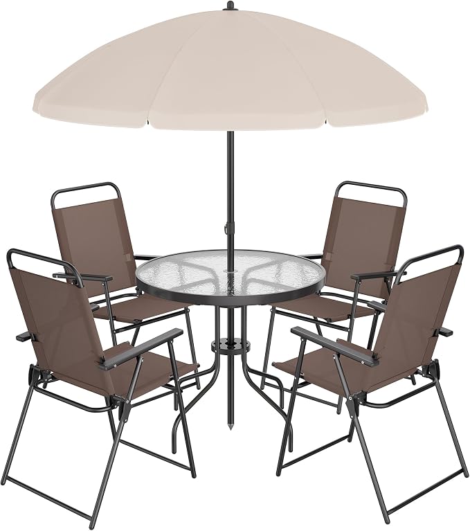 Shintenchi 6 Piece Patio Dining Set - Image 7