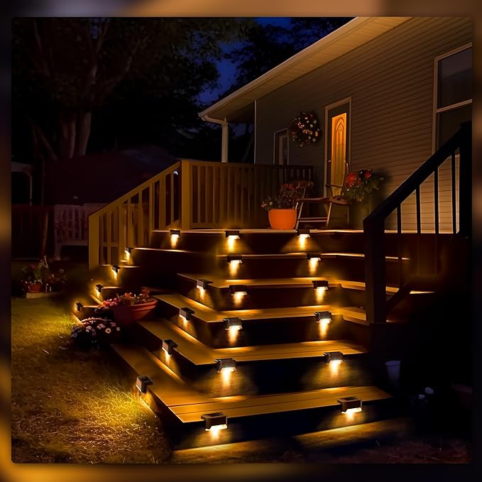 Solar Deck Lights Outdoor, Solar Step Lights Waterproof Led Lights - Image 5