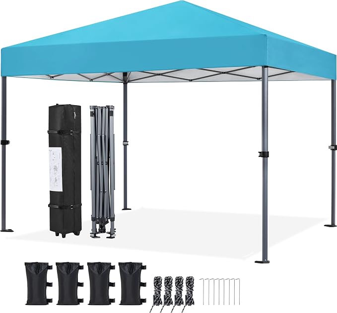 Yaheetech 10x10 1-Person Setup Pop Up Canopy Tent, Instant Portable Commercial by Yaheetech