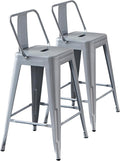AC Pacific 24” Metal Barstool Set of 2 – Country Rustic Style by ACPacific