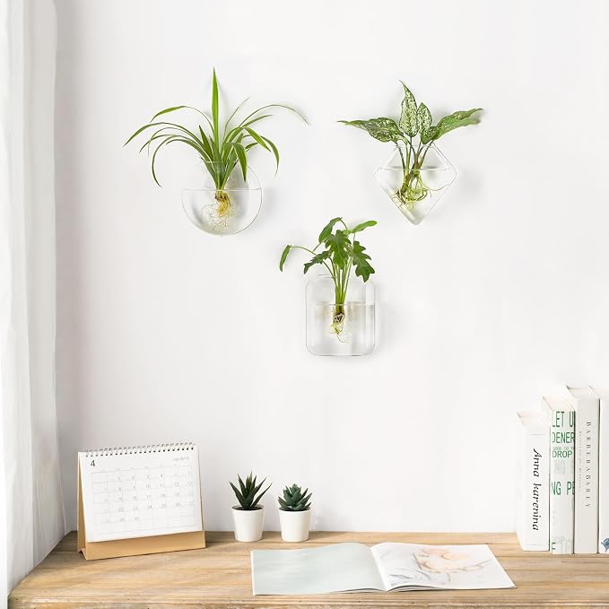 Mkono Wall Planter Propagation Stations Hanging Glass Terrariums Vase Container - Image 2