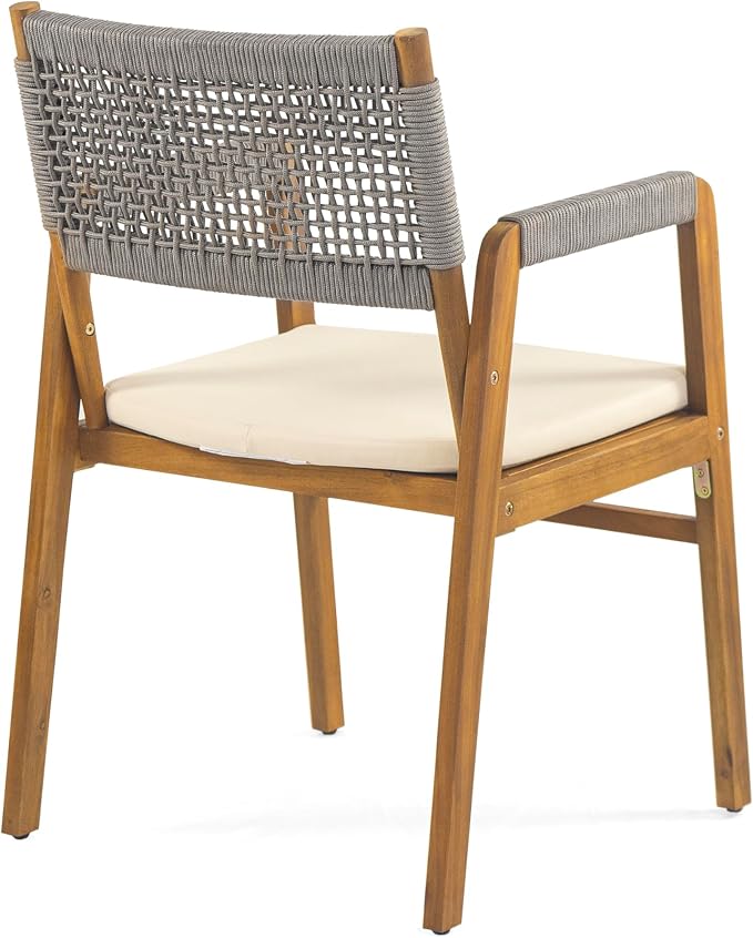 Christopher Knight Home Zed 3 Pieces Outdoor Dining Set, Acacia Wood Dining - Image 7