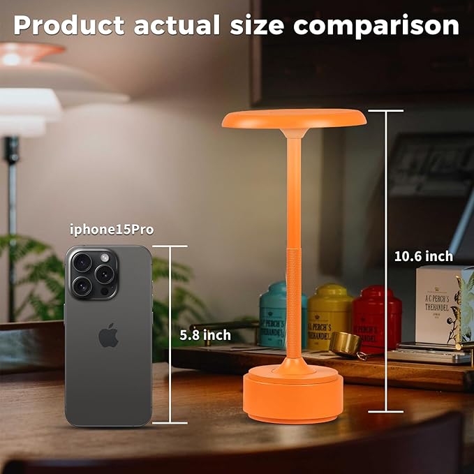 5200mAh Rechargeable Cordless LED Table Lamps Touch Sensor Light, 3-Levels - Image 3