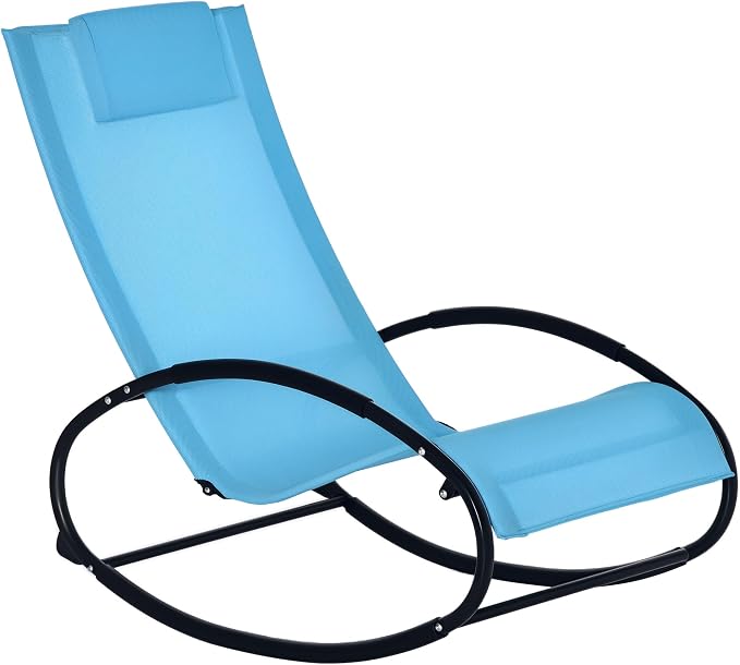 Outsunny Pool Lounger, Outdoor Rocking Lounge Chair by Outsunny