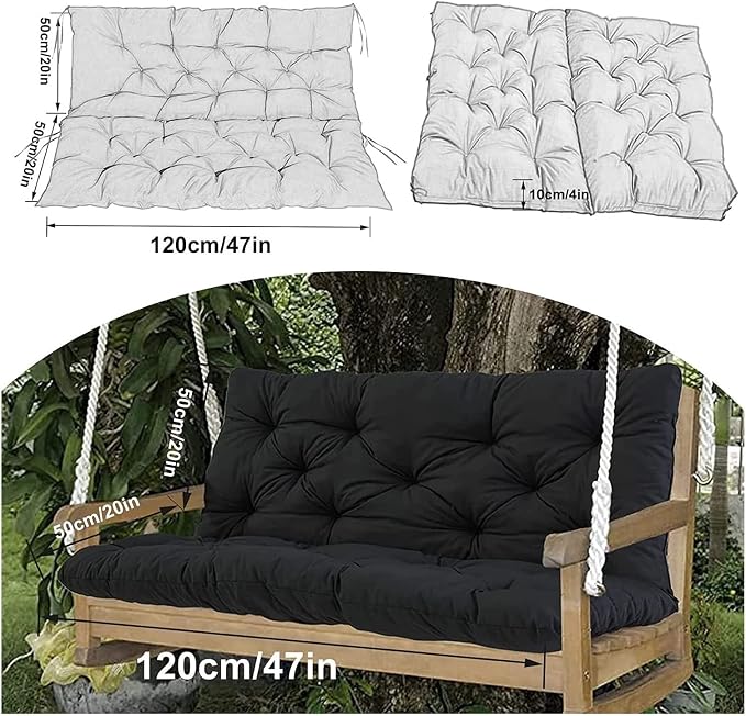 Swing Cushion Replacement Outdoor Porch Waterproof Bench Cushion 2-3 Seater - Image 7