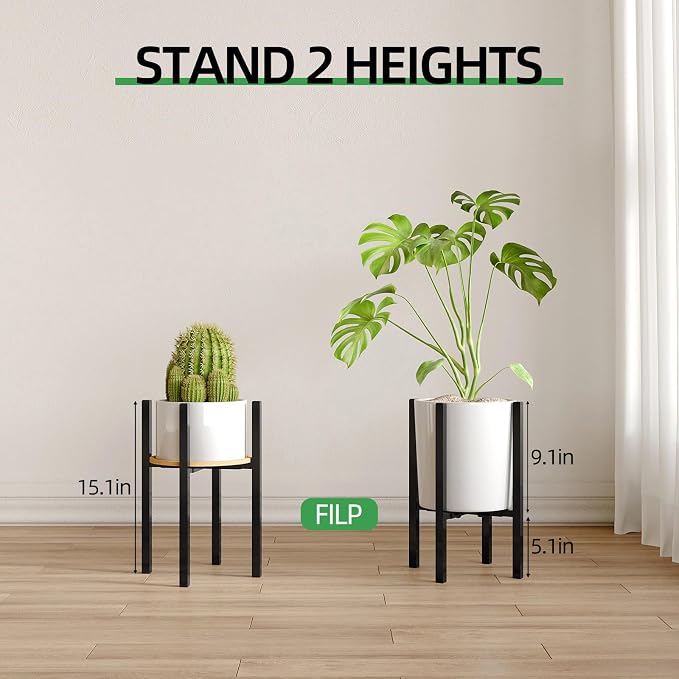 Adjustable Plant Stand Indoor Outdoor, Metal Plant Stand 9 to 15 Inches - Image 6