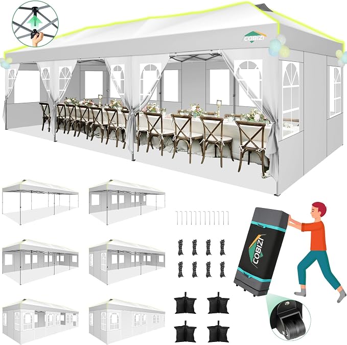 COBIZI 10x30 Pop Up Canopy Tent by COBIZI