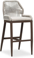 PURPLE LEAF Bar Stool 1 Piece Outdoor Bar Height Metal Stool Modern Wicker by PURPLELEAF