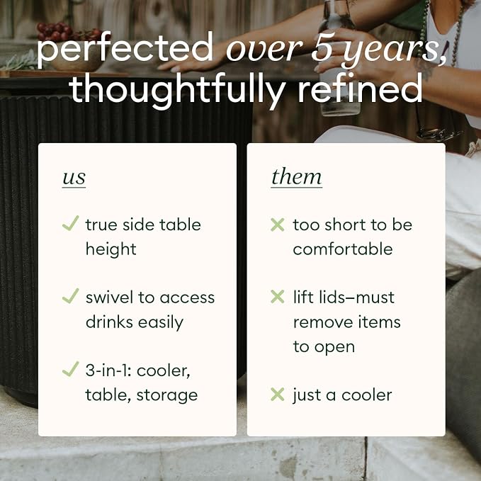Veradek Outdoor Cooler Side Table - 2 in 1 - Image 8