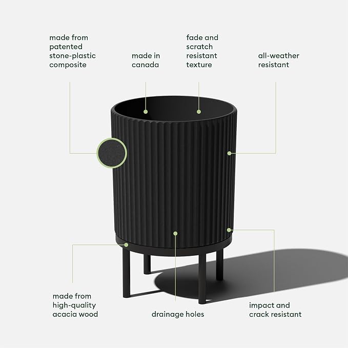 Veradek Demi Series Round Planter w/ Stand - Image 2