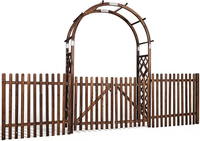 VINGLI Wooden Garden Arbor, Heavy Duty Outdoor Frame Trellis by VINGLI
