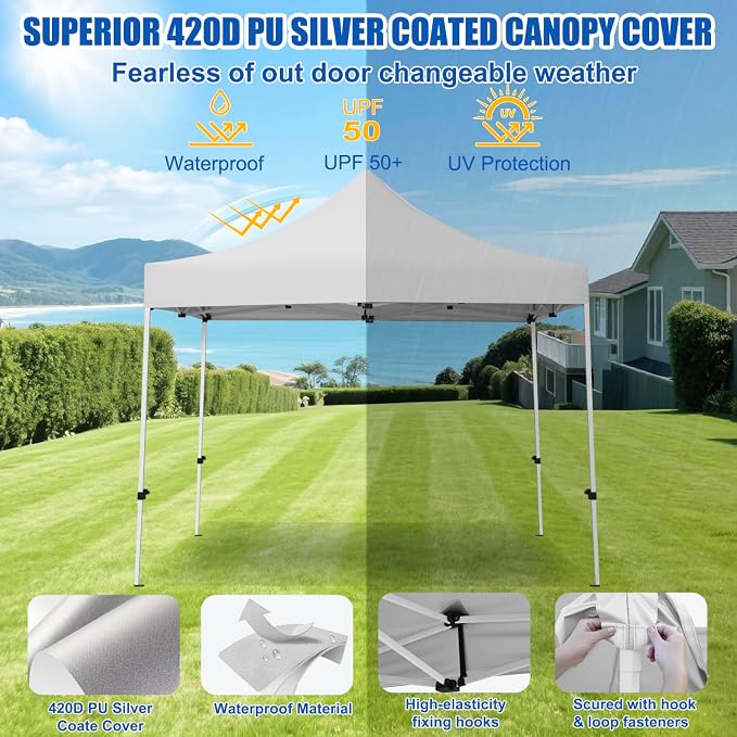 Yesker 10x10 Pop Up Canopy Tent - Image 3