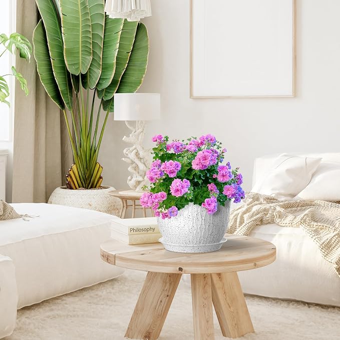 12/10/9 inch Large Flower Pots, 3 Set Big Plant Pots - Image 5