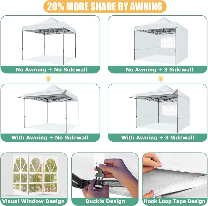 COBIZI 10x10 Pop Up Canopy Tent - Image 7
