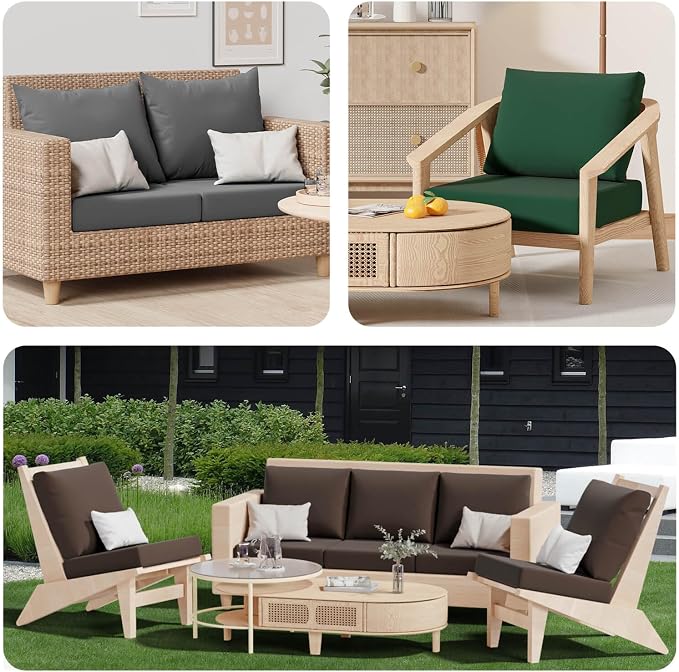 8Pcs Stretch Patio Cushion Covers, Outdoor Couch & Sofa Replacement Slipcovers - Image 9