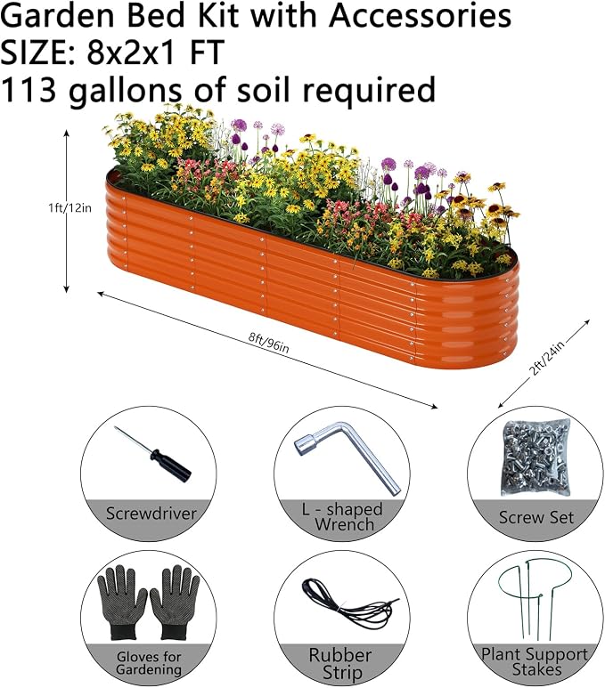 Galvanized Metal Planter Raised Garden Bed Kit - Image 2