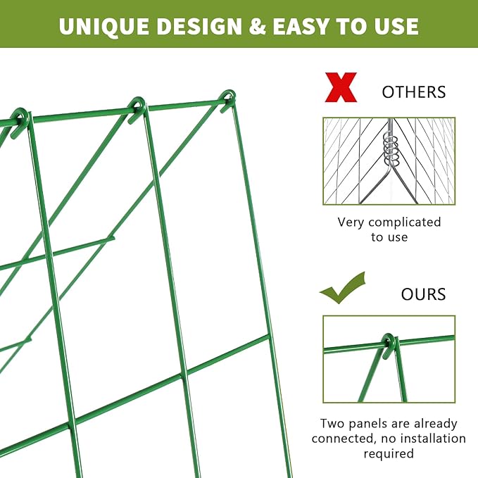 Cucumber Trellis 2 Pack, Foldable A-Frame Garden Trellis - Image 4