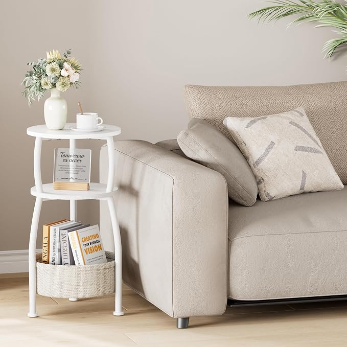 Small Round Side Table for Living Room - Image 2