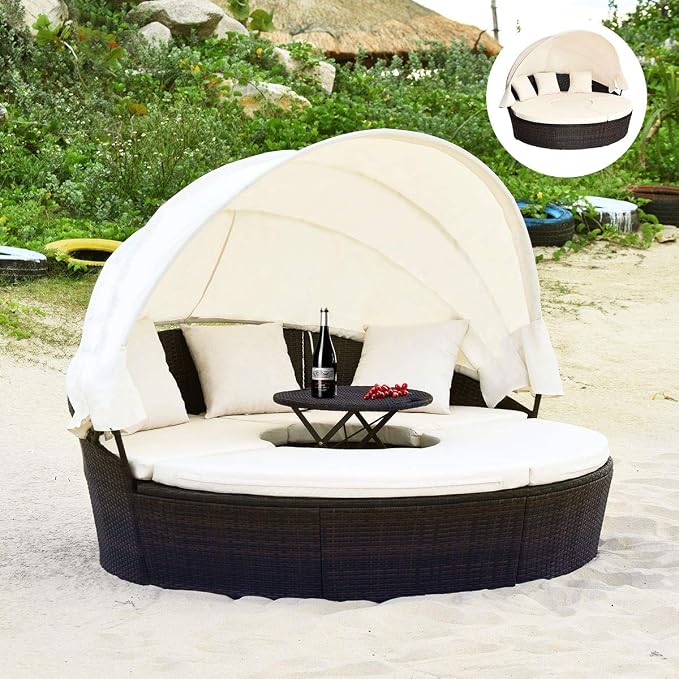 Tangkula Patio Round Daybed - Image 2