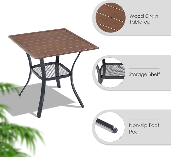 VICLLAX Small Patio Dining Table - Image 5
