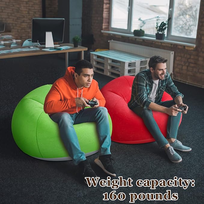 Realspring Inflatable Bean Bag Chairs Outdoor Blow up Camping Chairs Inflatable - Image 4
