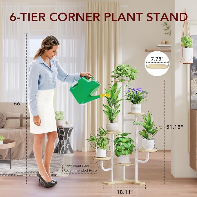 Corner Plant Stand with Grow Light - Image 6