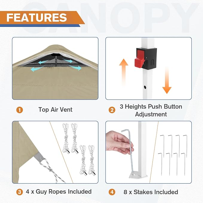 EAGLE PEAK Commercial Canopy 10x10 Pop Up Canopy Tent - Image 6