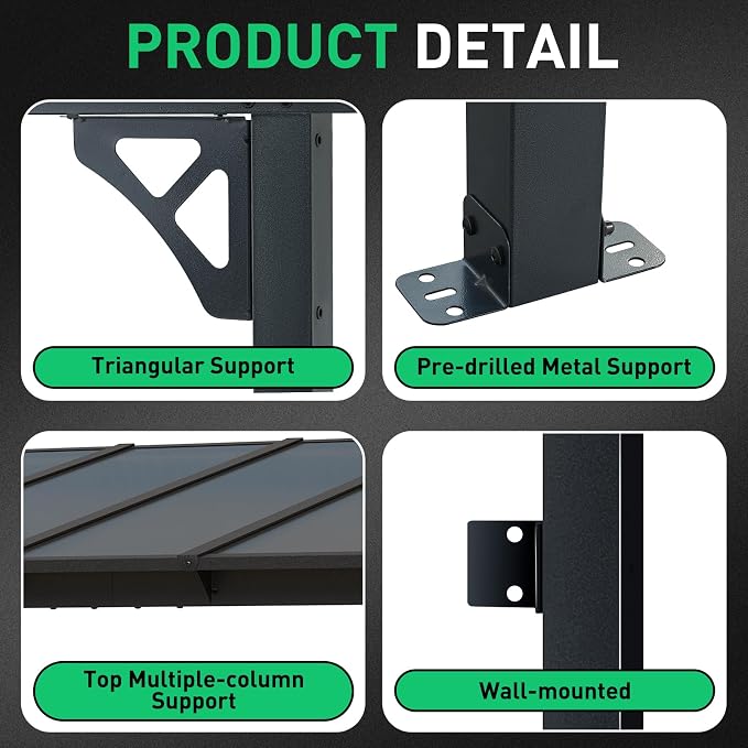 Aoxun 8' x 5' Gazebo for Patio, Gazebo Pergola - Image 6