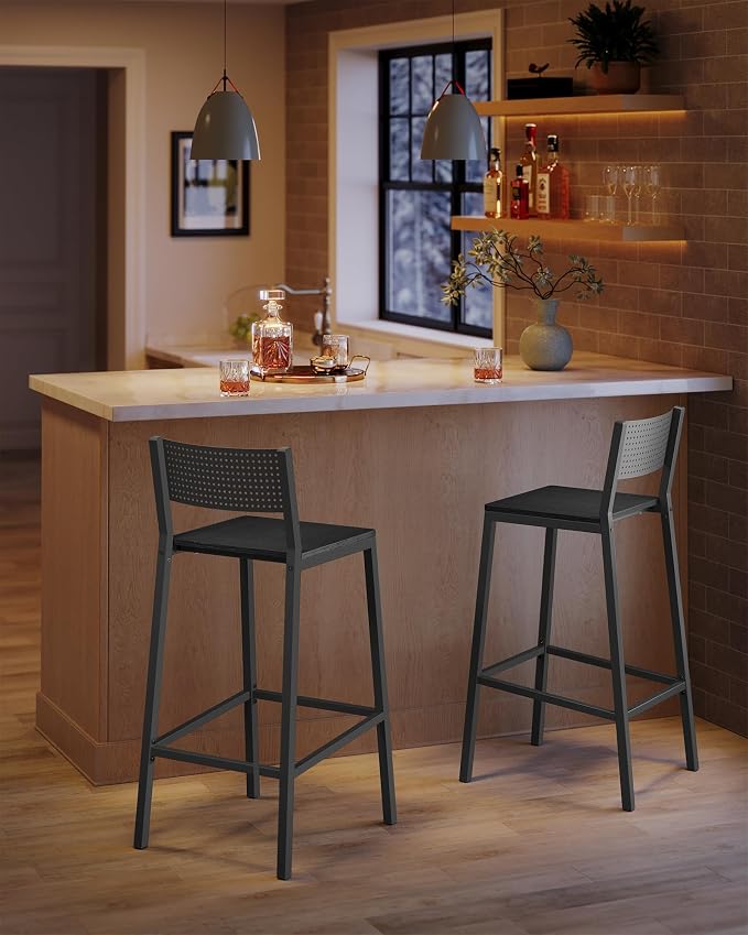 VASAGLE Bar Stool Set of 2, Bar Chairs - Image 4