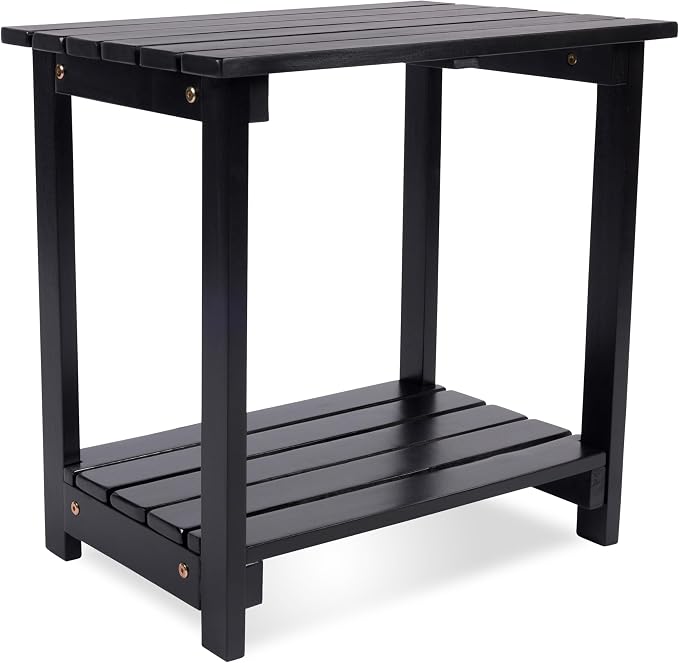 Shine Company Indoor/Outdoor Providence Rectangular Acacia Wooden Side Table - Image 4