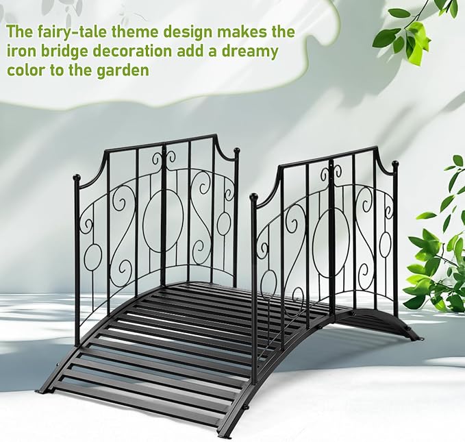 Outvita Metal Garden Bridge for Outdoor, Elegant Decorative Bridge - Image 5