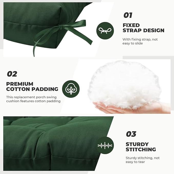 Porch Swing Cushions, Waterproof Swing Cushions Replacement - Image 4