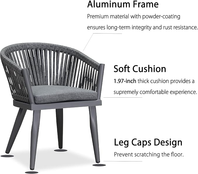 PURPLE LEAF 9 Pieces Outdoor Dining Set - Image 8