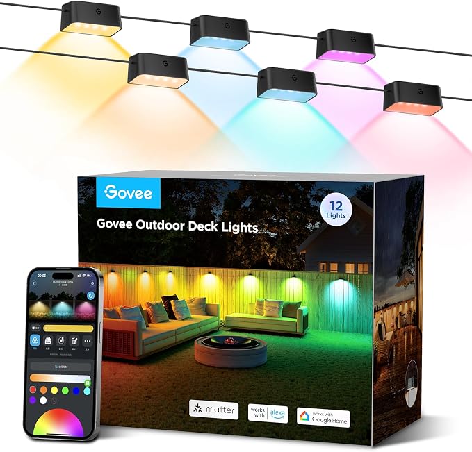 Govee Outdoor Deck Lights, IP65 Waterproof Outdoor Lights by Govee