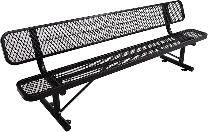 8FT/96INCH Heavy Duty Metal Park Bench by Unknown